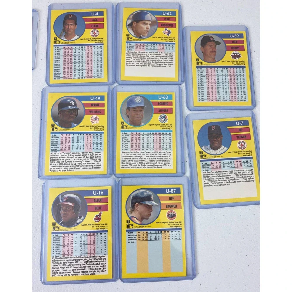 VTG Lot Bundle of 14 1991 Score and Fleer MLB collectible baseball trading cards